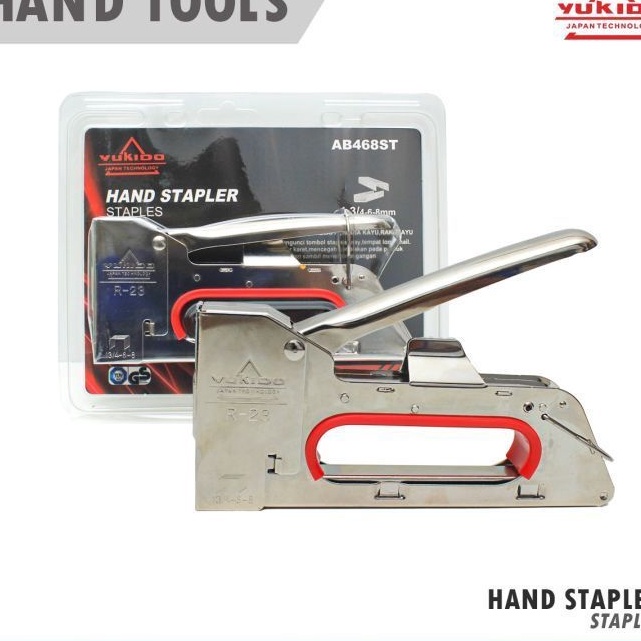 

SPESIAL UNTUK ANDA Staples Tembak R23 Tacker Stapler Staples Perekat Powerfull YUKIDO isi staples 8mm dan 6mm