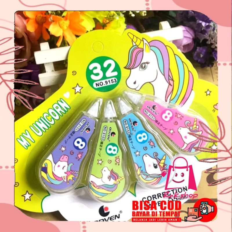 

PROMO!! A15 Tipe X Pita Penghapus Pulpen Roll Correction Tape Tipex Set 4pcs