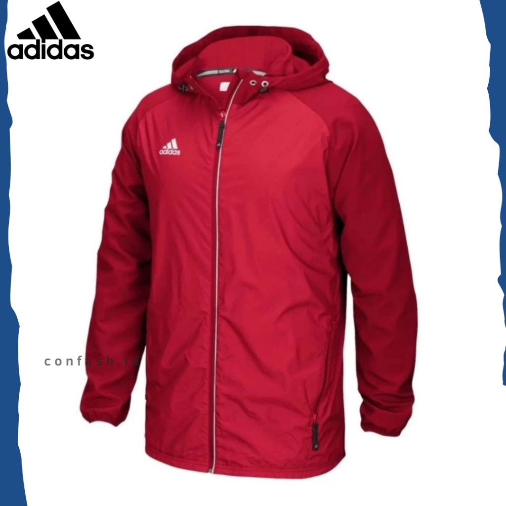 Adi**das Men Varsity Woven Red Waterproof Jacket Original Running Outdoor