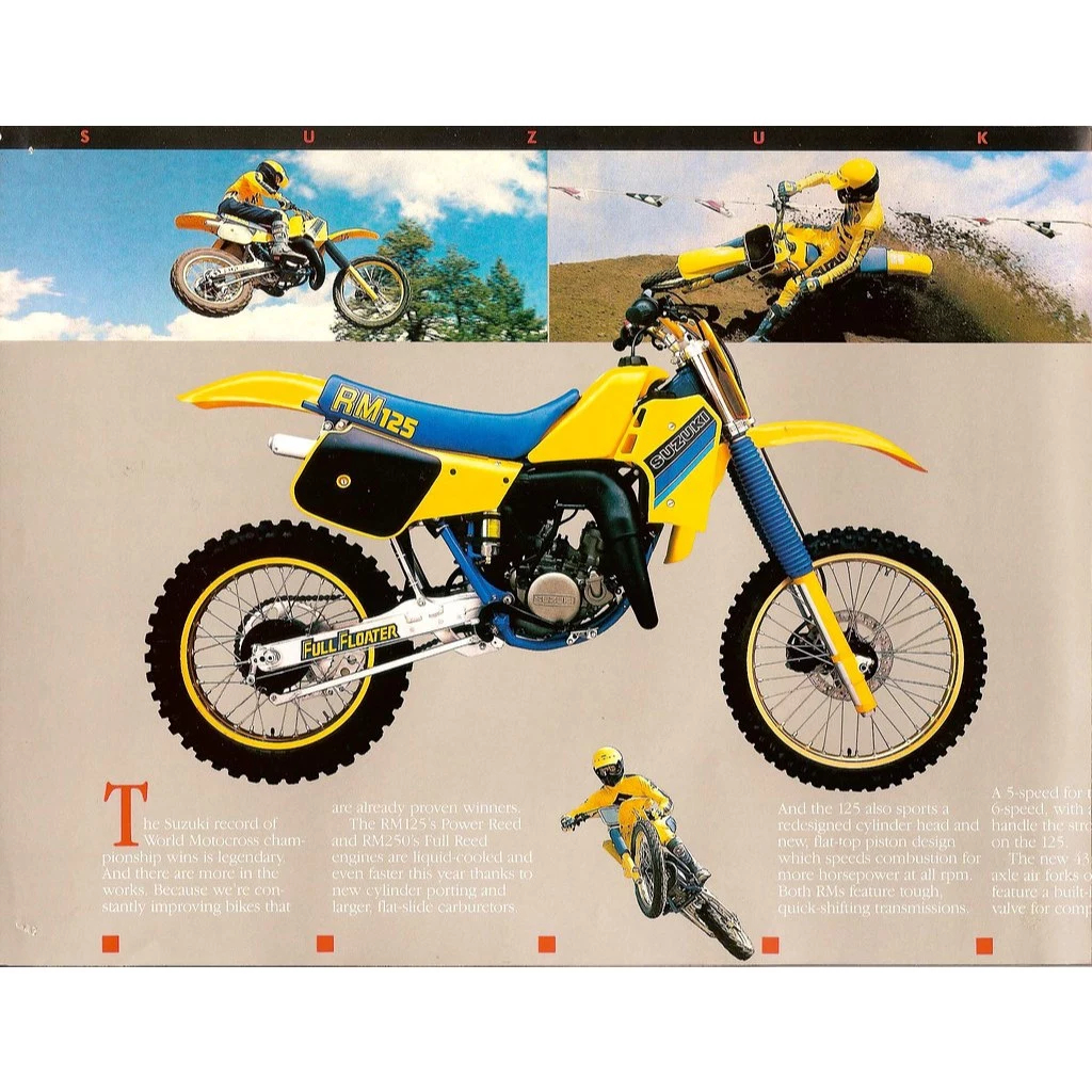 Sticker Decal Suzuki RM125 RM 125 1985 Hatesix