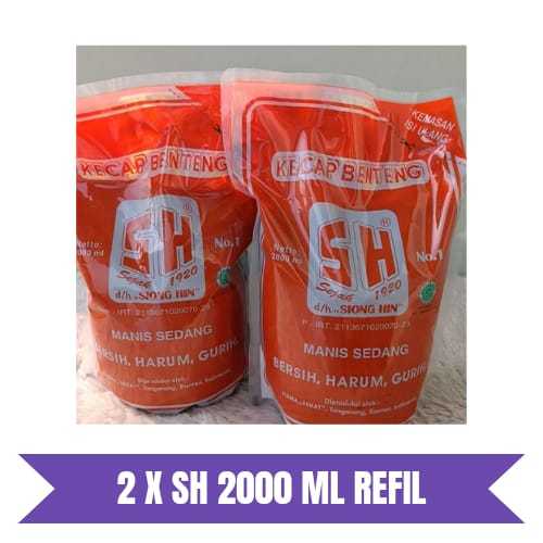 

[ 2 PCS ] SH Benteng Kecap Manis 2000ml Kemasan Pouch