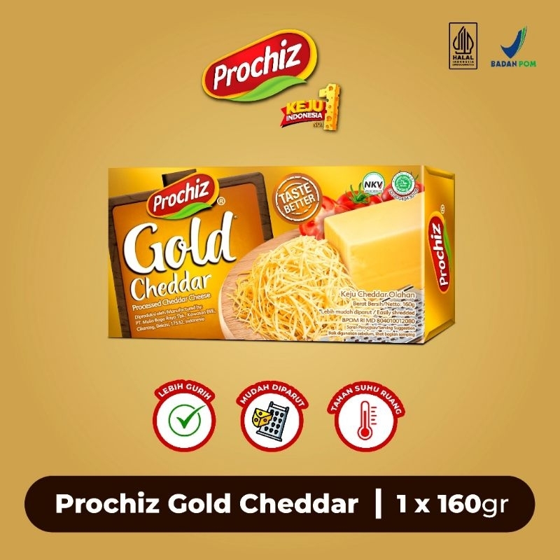 

PROMO! Prochiz Cheddar Gold 160gr premium murah