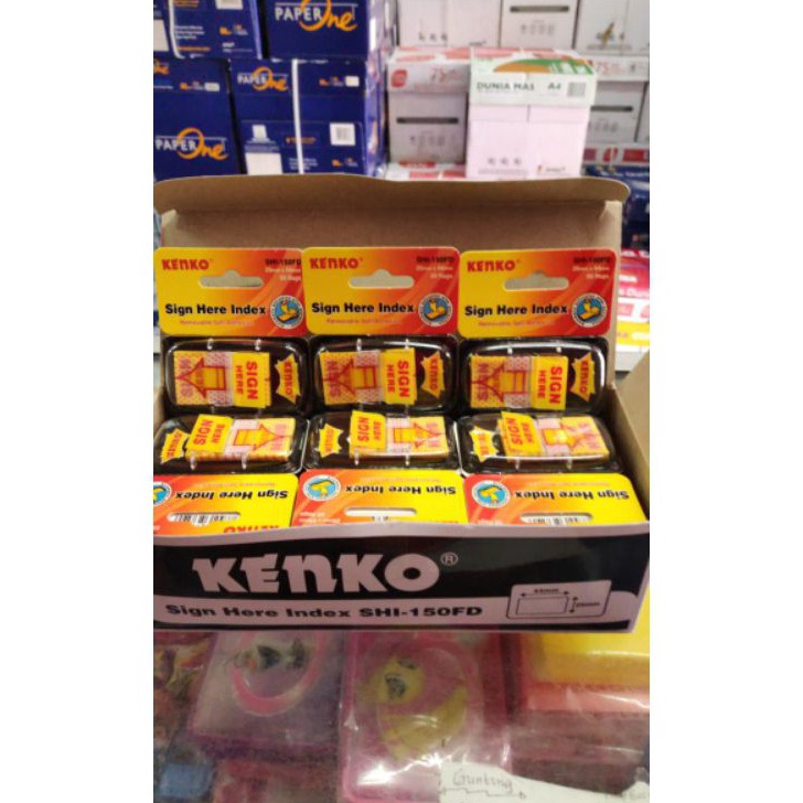 

MURAH ABIIEZZZZ Sign Here Index Besar Kenko SHI15FD 44 mm x 25 mm