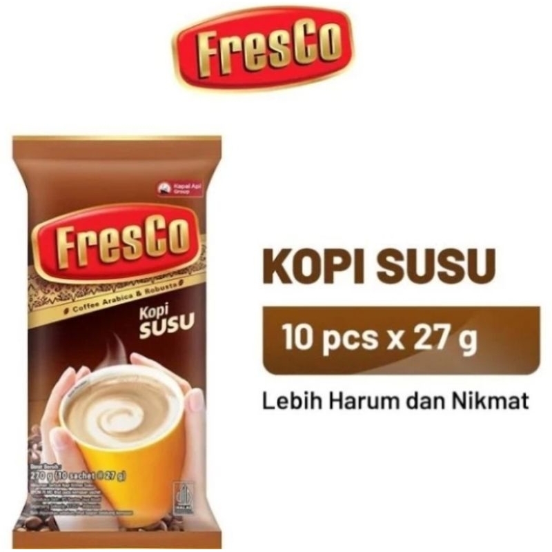 

Fresco Kopi Susu Pack 10 X 28 gram / Kopi Susu Fresco