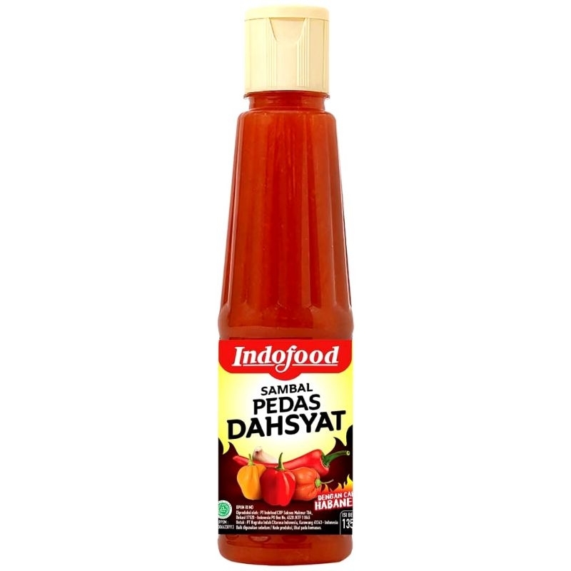 

Indofood sambal pedas dasyat 135 gr free 1 sendok makan