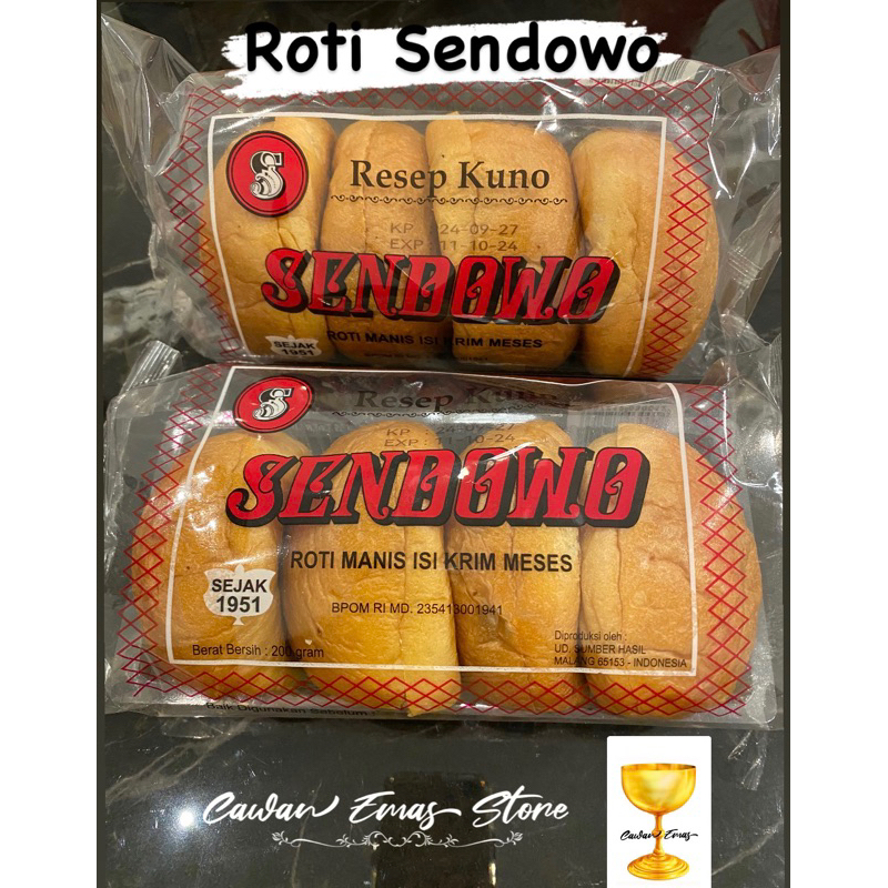 

sendowo roti isi 4 / sendowo roti krim meses 200gr | roti sendowo resep kuno isi 4