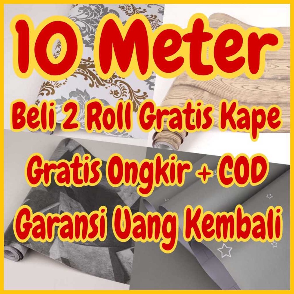 1 METER Wallpaper dinding 1 m 1 meter 45 cm x 1 m wallpaper dinding motif embos batik karakter