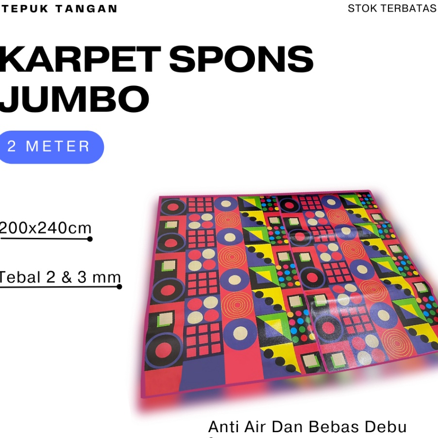 DISCOUNT SPECKTACULAR KARPET SPONS JUMBO Ukuran 2x24cm Tebal 3mm  Karpet Lantai Spons Jumbo Tebal Mo