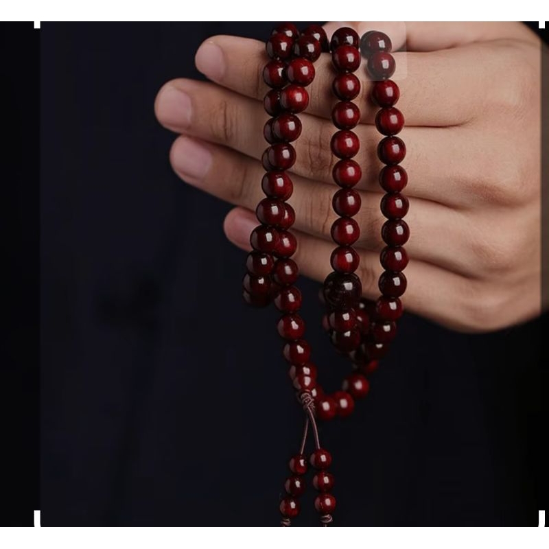 Tasbih Kayu Gaharu Merah Tasbih Buddha 108