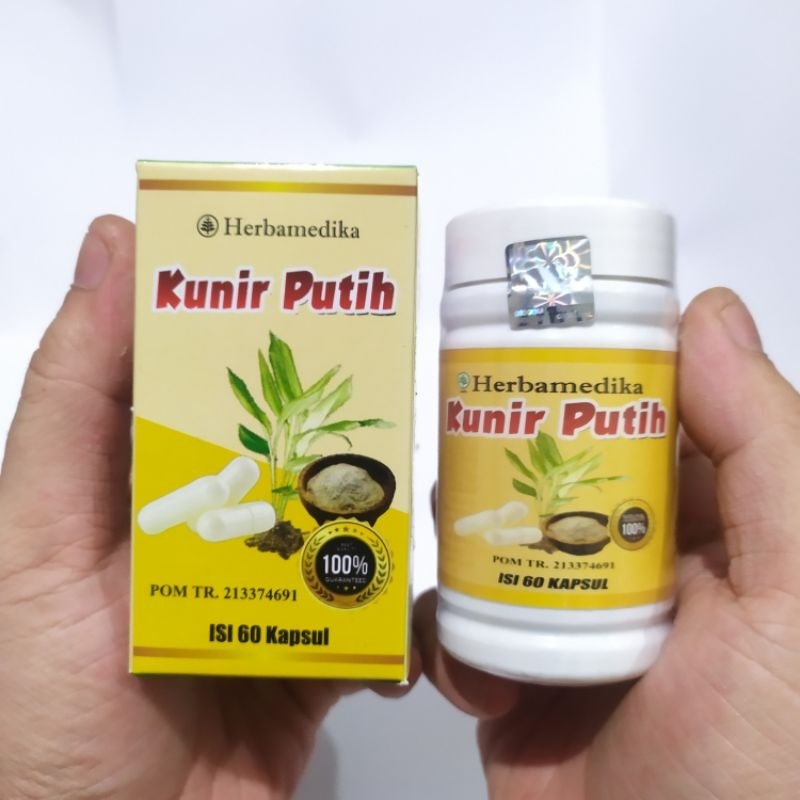 kapsul kunir putih I kunyit putih Herbamedika BPOM  isi 60 kapsul