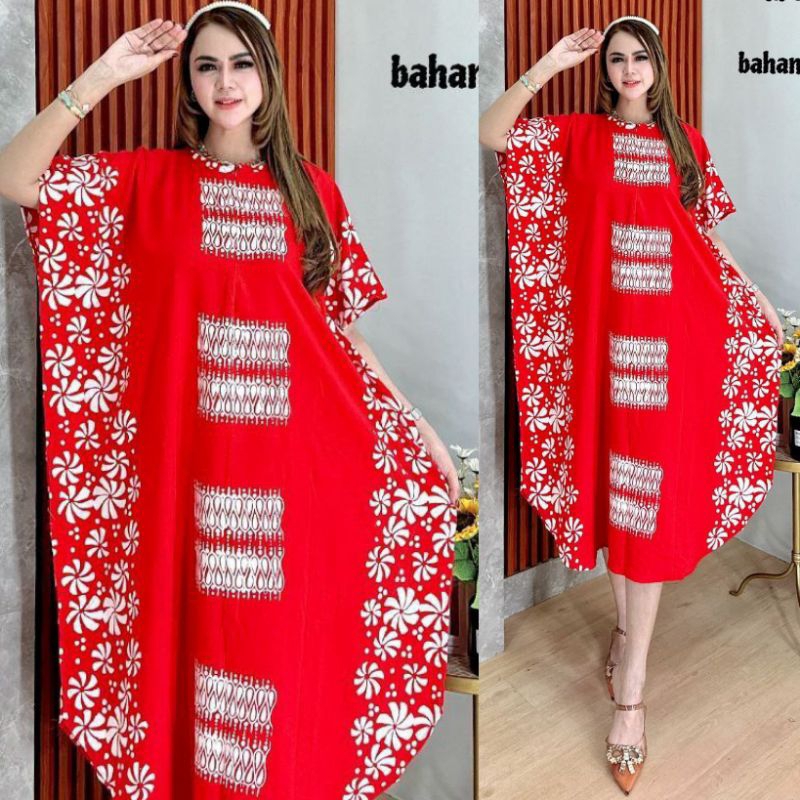 Daster Kalong Aurora Soft Warna Rayon Busui Bumil / Daster Lowo Jumbo Batik Cap Kekinian