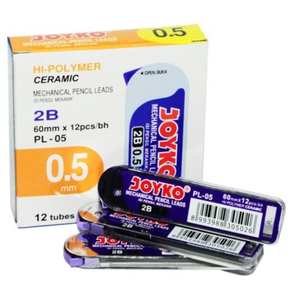 

BELANJA PUAS 12 tube ISI PENSIL MEKANIK 2B 5mm ISI ULANG REFILL PENSIL CETEK