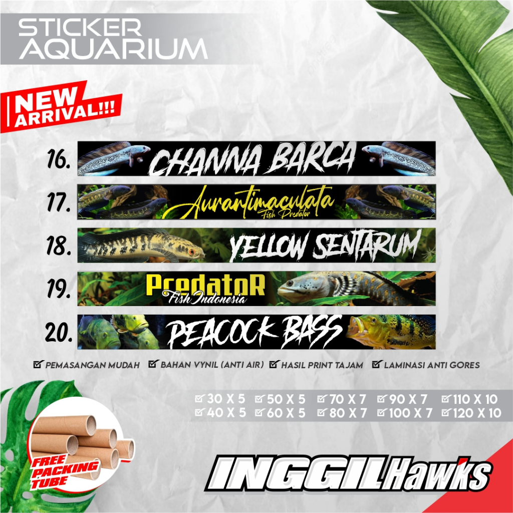STIKER AKUARIUM / PREDATOR FISH