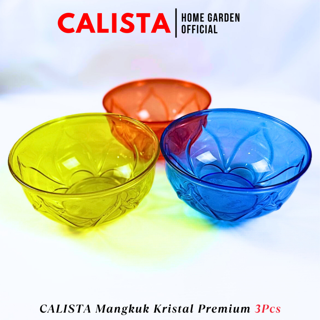 [ CALISTA ] MANGKOK PLASTIK CALISTA CRISTAL PREMIUM ISI 3PCS MANGKOK PLASTIK MIE RAMEN BAKSO SEBLAK