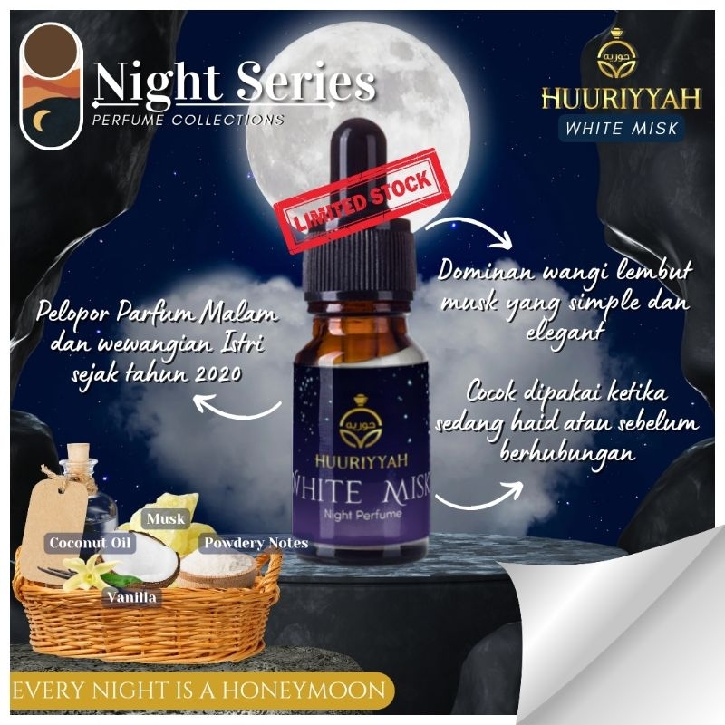 Huuriyyah Night Perfume White Misk -  Parfum Istri Saleha Non Alkohol