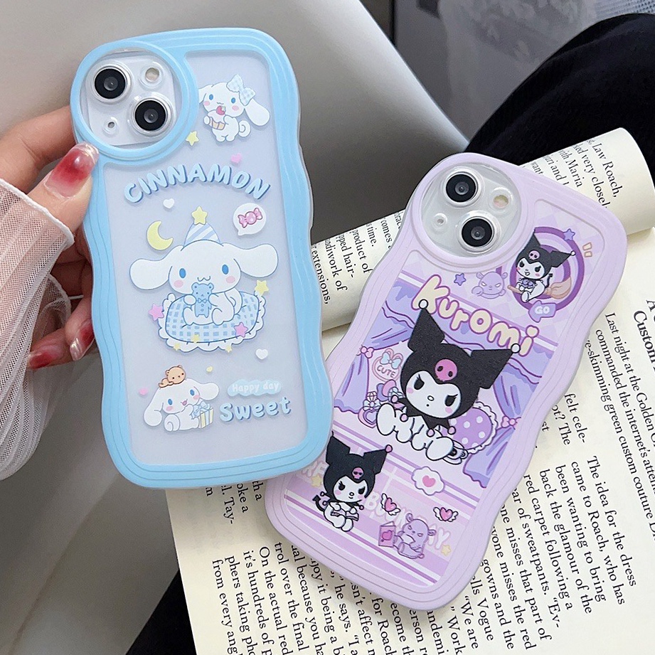 Diskon Flash Softcase Compatible for Samsung A53 5G A3 2 N 1 WAVE Kartun Sanrio Curly Case A76