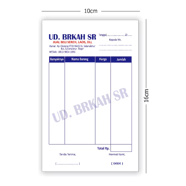 

bib PAKET NOTA 1 BUKU ISI 100 LEMBAR CUSTOM 1 2 3 RANGKAP / PLY