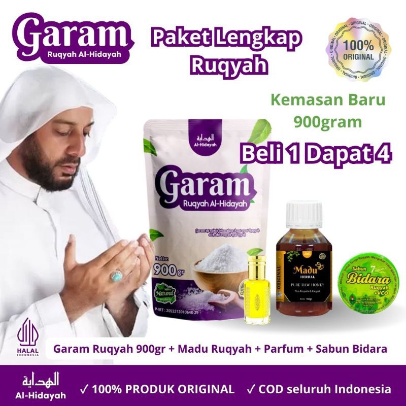 

Garam Ruqyah Al Hidayah 100% ASLI [900gram] | Garam Ruqyah Asli | Garam Mandi | Garam Himalaya | Garam Ruqyah Syekh Ali Jaber | Garam kesehatan