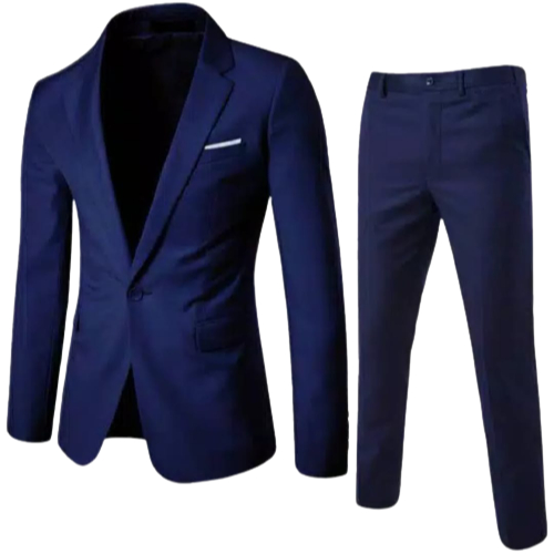 Setelan Jas Formal Pria Premium Warna Navy [ jas + celana ]