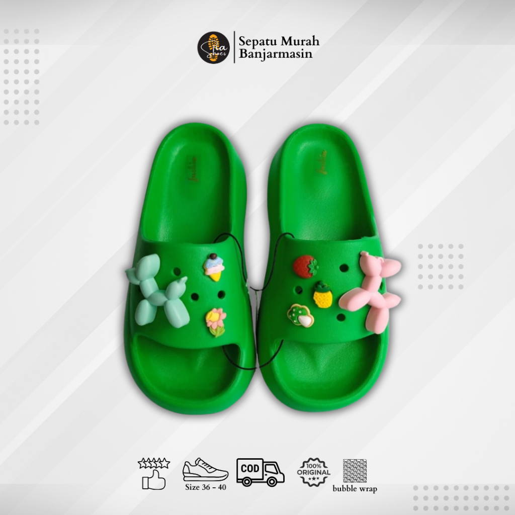 SANDAL FUJI MURAH Sendal Wanita Jelly Wedges Platfrom TEBAL Terbaru Import FUSHIN K-2268 TERLARIS