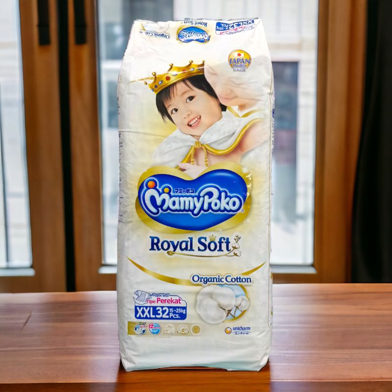 MAMYPOKO (PEREKAT) ROYAL SOFT ORGANIC COTTON SIZE XXL_PAMPERS POPOK BAYI