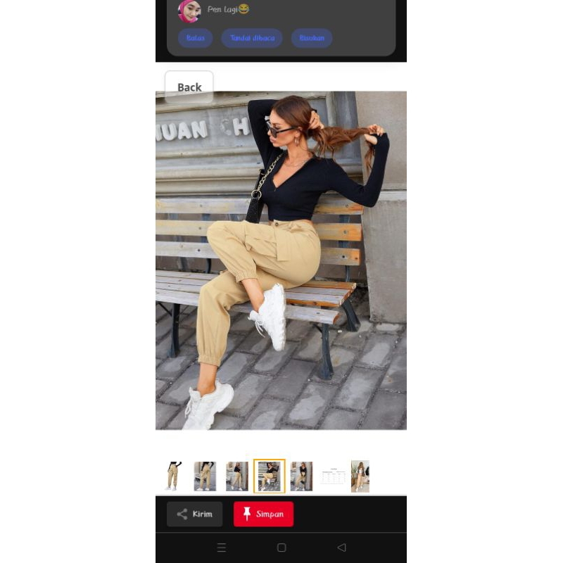 celana panjang dewasa wanita joger karet bawah