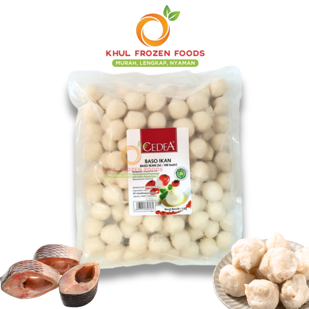 

Cedea Bakso Ikan Sedang 1Kg/ Bakso ikan/ Bakso Putih/ Bakso frozen