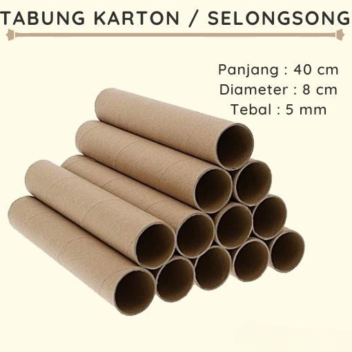 

( 5 pcs ) tabung karton packing spanduk warna cokelat selongsong paper core tube panjang 40 cm