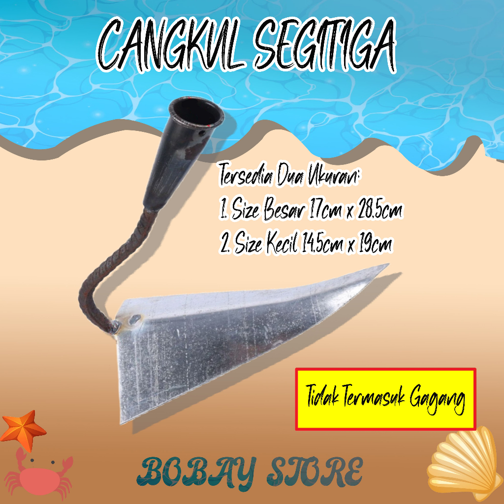 Cangkul Tip Kecil Alat Berkebun Cangkul Segitiga Baja Mangan Cangkul