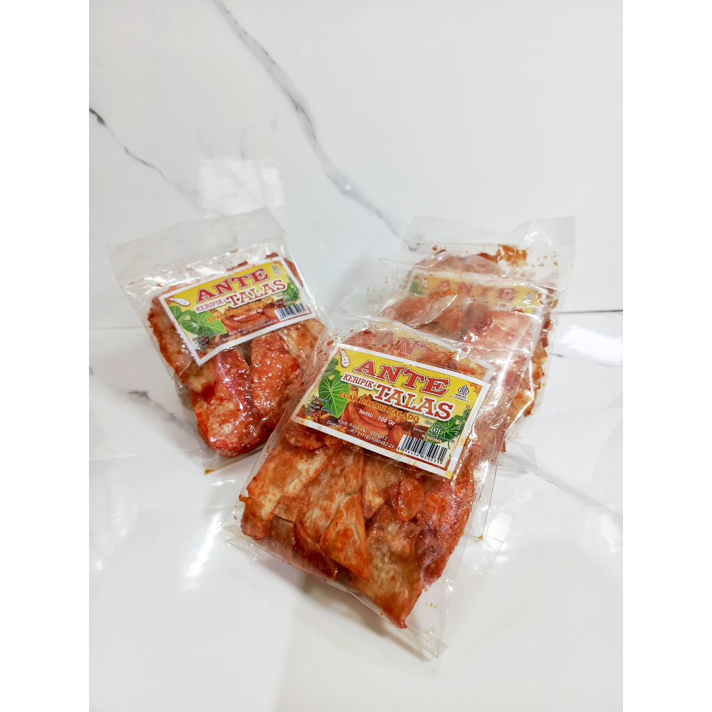 

ANTE KERIPIK TALAS LUAR DALAM BALADO 100 GRAM OLEH OLEH KHAS LAMPUNG