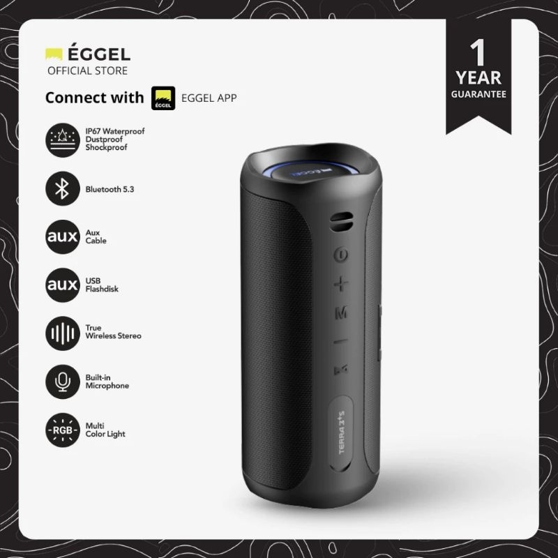 EGGEL TERRA 3 PLUS TERRA 3 S TERRA 3 MINI S premium Portable speaker Bluetooth Garansi resmi 1 tahun