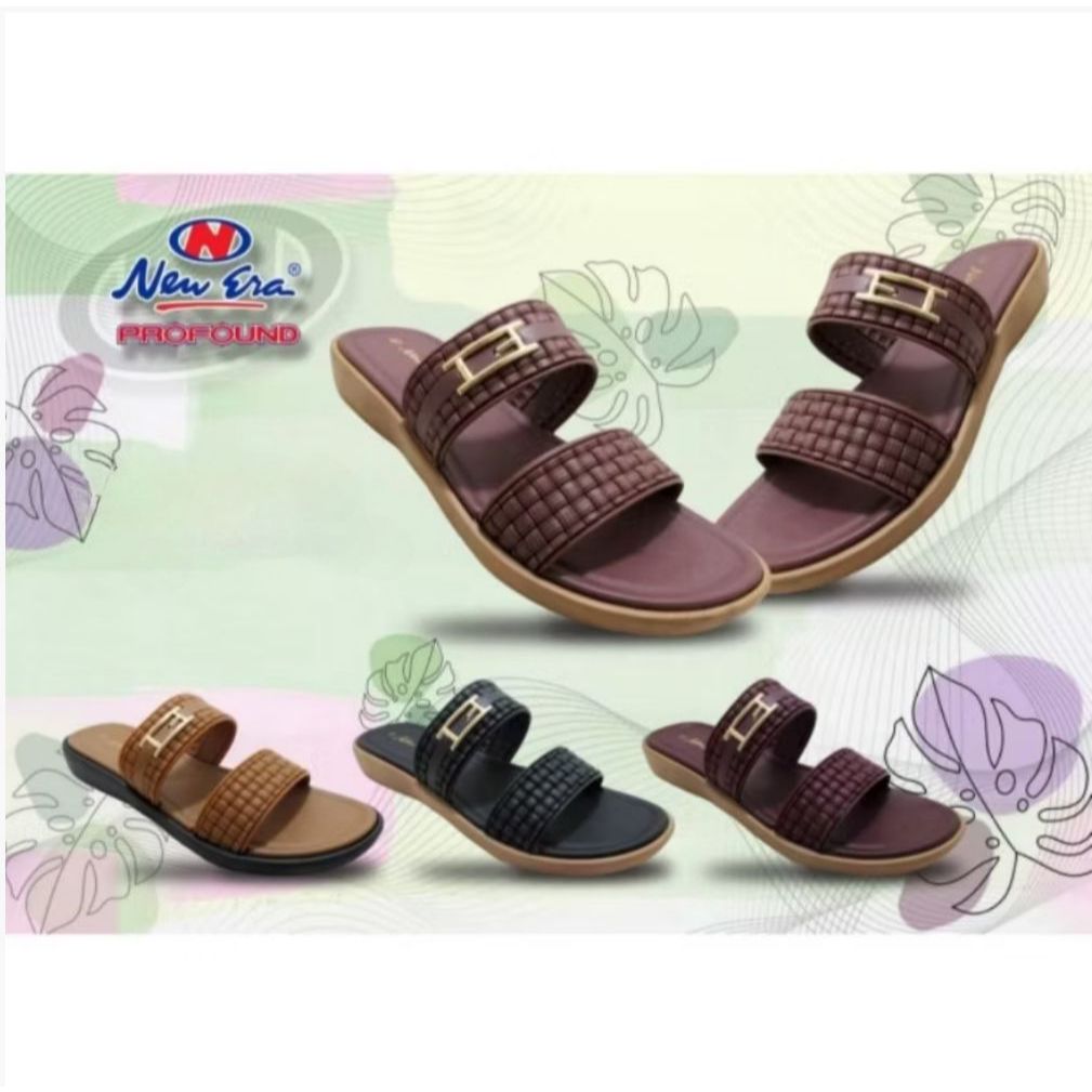 A42_Sandal Casual lady's Ring Sandal Jepit Sandal Slop Karet dua ban New era Wanita Size Terbaru 36/