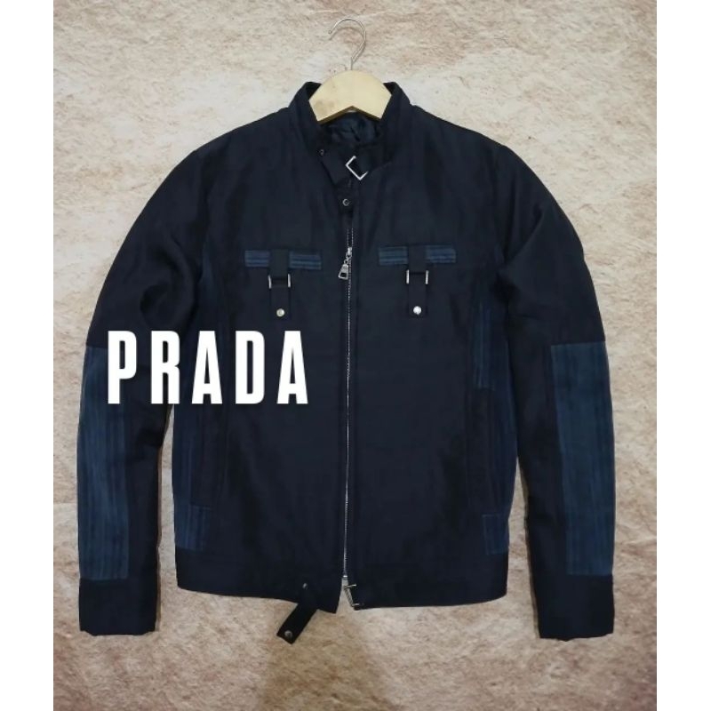 jaket prada baham ringan model slimfit bekas second preloved