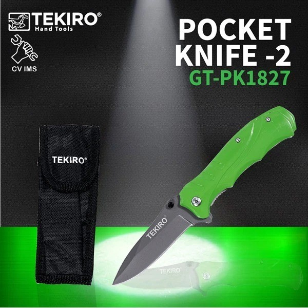 TEKIRO pocket knife 2 / pisau lipat stanless-2 GT-pk1827 TEKIRO