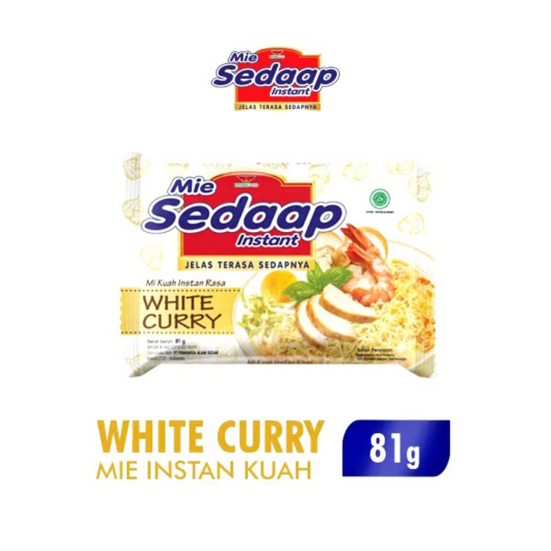 

Miee sedaap whitee curry 81gr