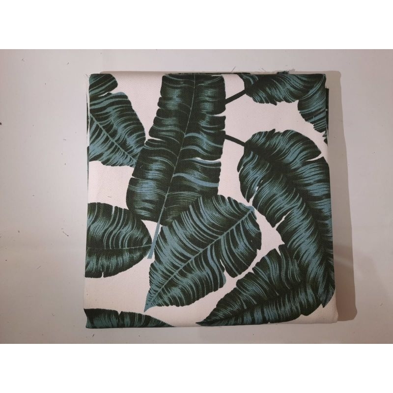 Kain Kanvas Motif Daun Pisang 50 cm x 150 cm /Kain Kanvas Murah Premium/Kanvas Printing Cocok untuk 