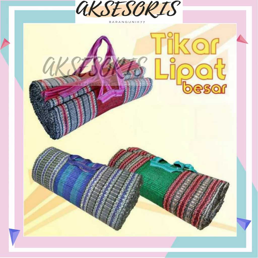 TIKAR HAJAT / TIKAR GULUNG LIPAT / TIKAR LIPAT / KARPET HAJATAN KLOSO SERBAGUNA / TIKAR PIKNIK JUMBO