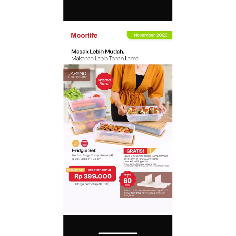 MOORLIFE FRIDGIE SET//TOPLES SERBAGUNA//ORIGINAL MOORLIFE