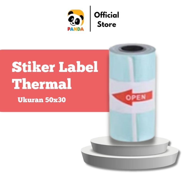 

Kertas Thermal Stiker Mini 1Roll Ukuran 58x30 57x30 Rol Printer Bluetooth 58MM Tempel Label Price Pengiriman Termal Paper Stikers Hitam Pekat A300