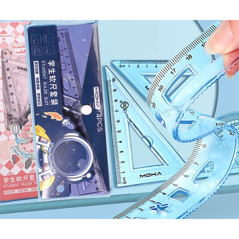 

Penggaris Lucu 1 Set 4 Pcs Premium Ruler Dapat Ditekuk Tanpa Patah