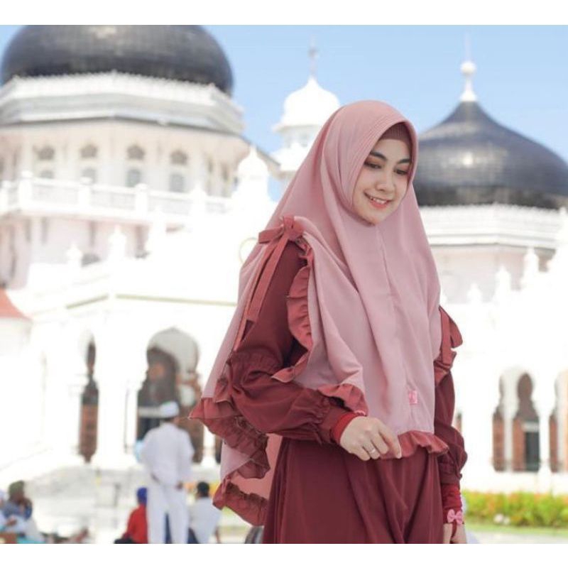 Preloved Gamis Wardahmaulinadaily Hijab Syandana Khimar Sheema Hijab Gamis Brukat Tile