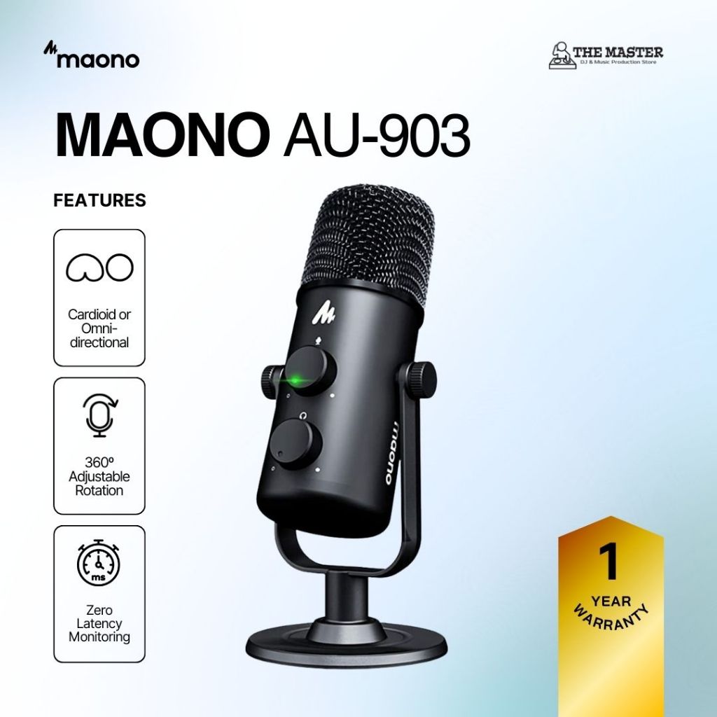 [Ready Stock] Maono AU-903 | AU 903 USB Condenser Microphone Podcast