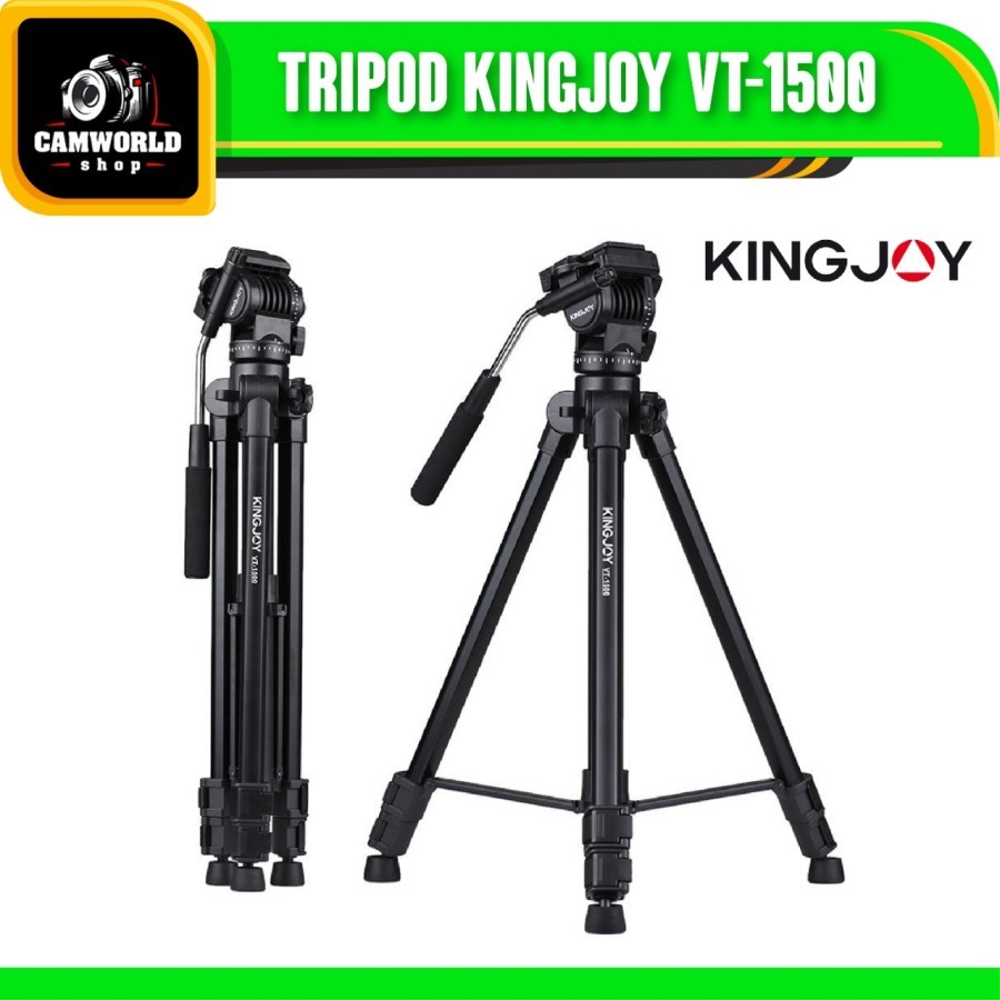 Tripod VIDEO KINGJOY VT-1500 Fluidhead Profesional Video Kamera