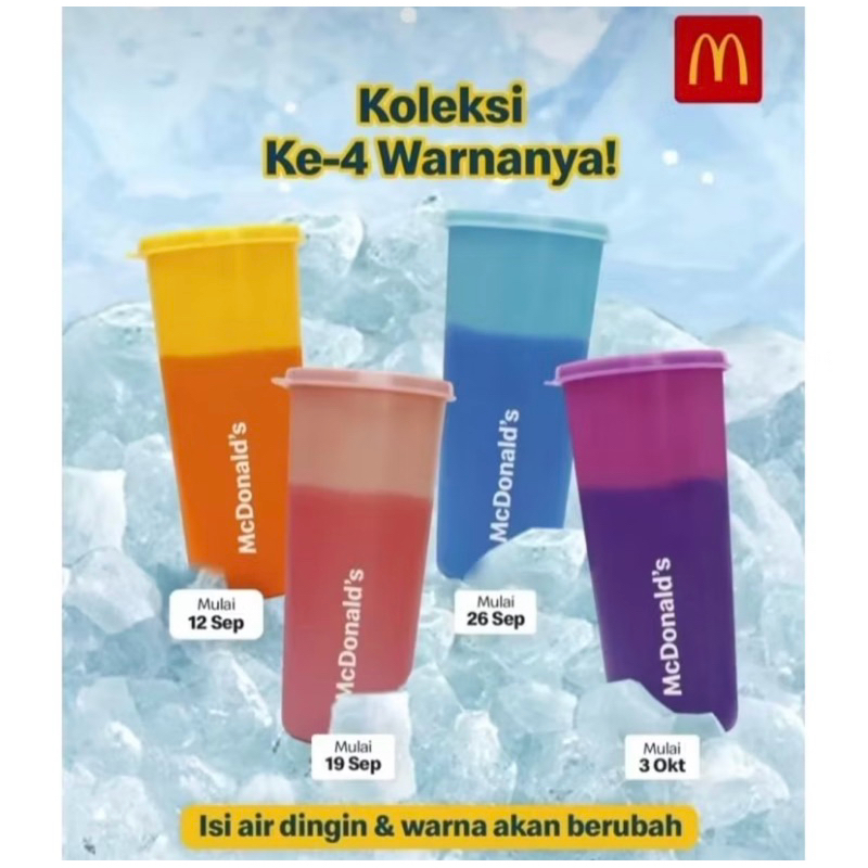 BOTOL AIR MINUM MCD TUMBLER 510ML TEMPAT AIR MINUM MCDONALDS NEW 2024 ( Ready Pink)