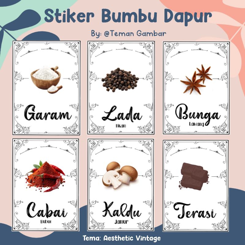 

TERLENGKAP! Stiker Bumbu Dapur | Stiker Bumbu Dapur Aesthetic | Stiker Label Bumbu | Stiker Bumbu Dapur Vintage | Stiker Perbumbuan