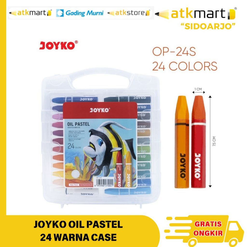 

JOYKO OIL PASTEL 24 WARNA CASE / CRAYON JOYKO ISI 24