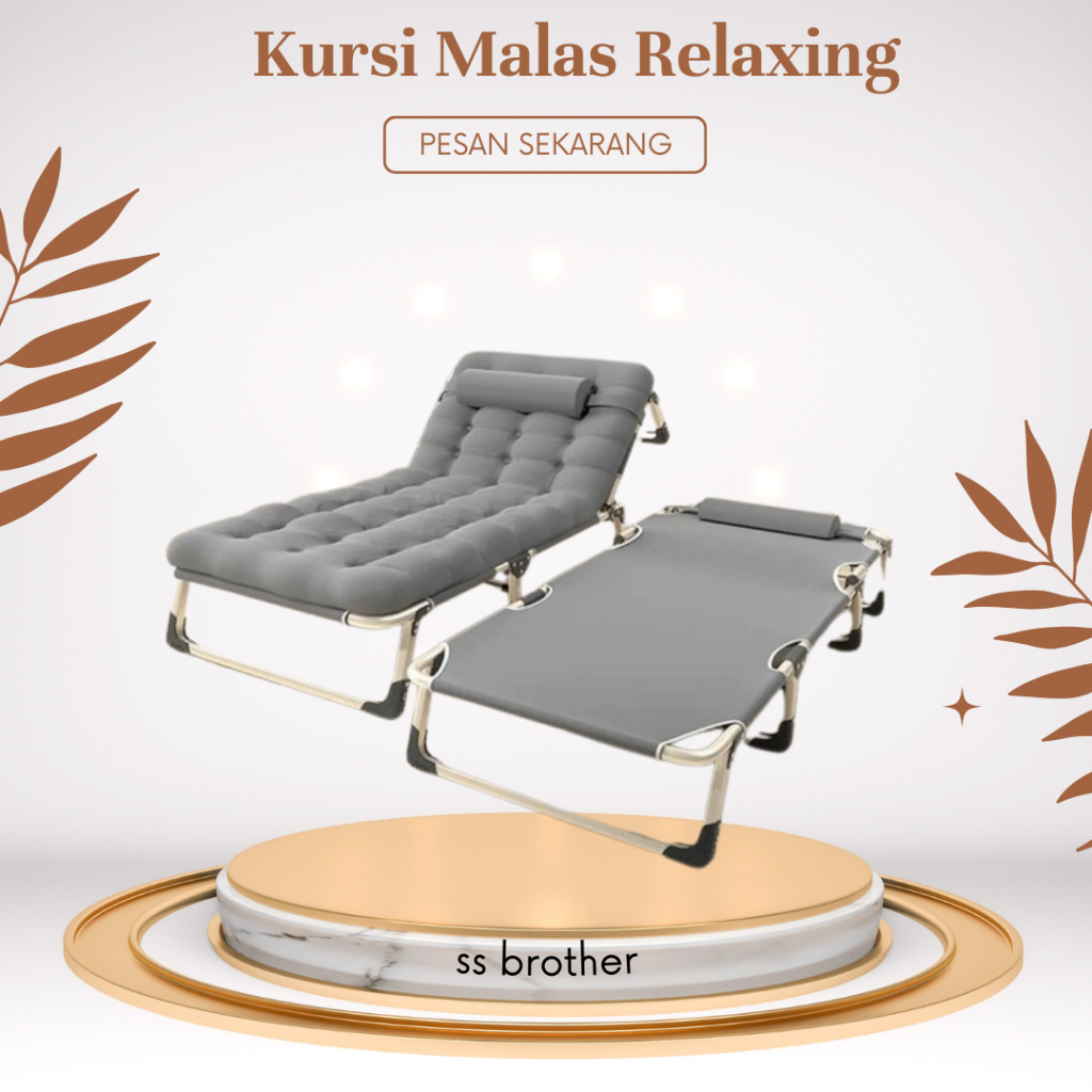 Kursi Malas Relaxing Chair Kursi Santai Matrass Kasur Lipat Kursi Pantai Matras Furniture