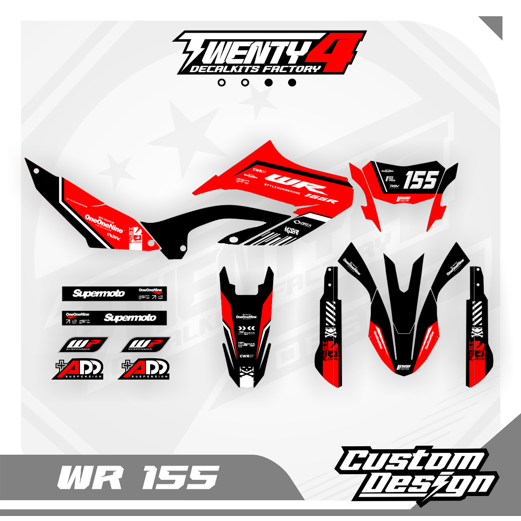 Decal Wr 155 Merah Simple Free Custom Design - Decal Full Body Wr 155