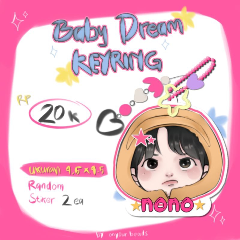 Baby Dream Keychain | NCT Dream Keychain by ony0ur.beads | Keychain NCT Dream Fanart | Keychain Kpop