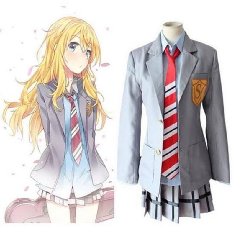 Your Lie In April Costume Miyazono Kaori Costume Arima Kousei Cosplay